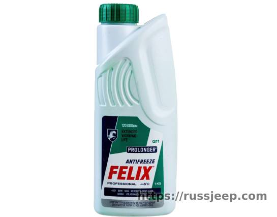 Антифриз FELIX PROLONGER-40 G-11, 1 кг, зеленый 430206030