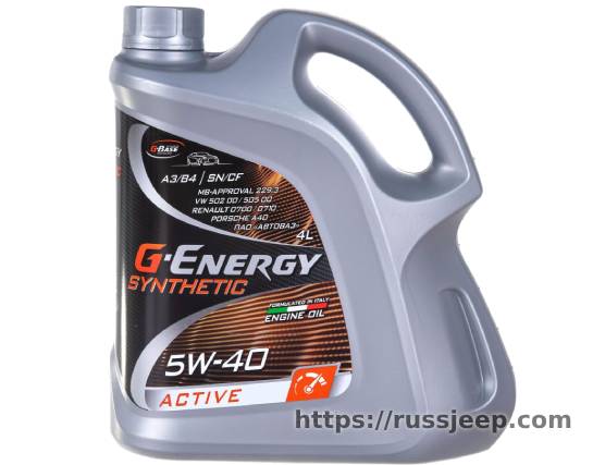 Масло G-ENERGY Synthetic Active 5W-40 4л 253142410 синтетика