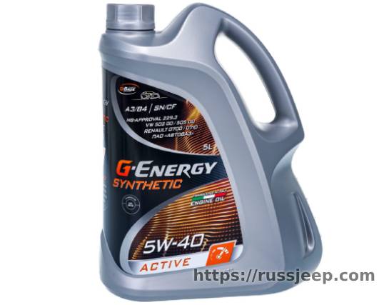 Масло G-ENERGY Synthetic Active 5W-40 5л 253142411 синтетика