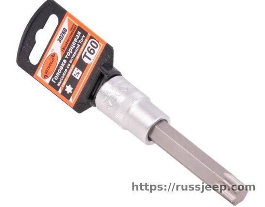 Головка со вставкой TORX T60, 1/2, L=100 мм Professional АвтоDело 39260