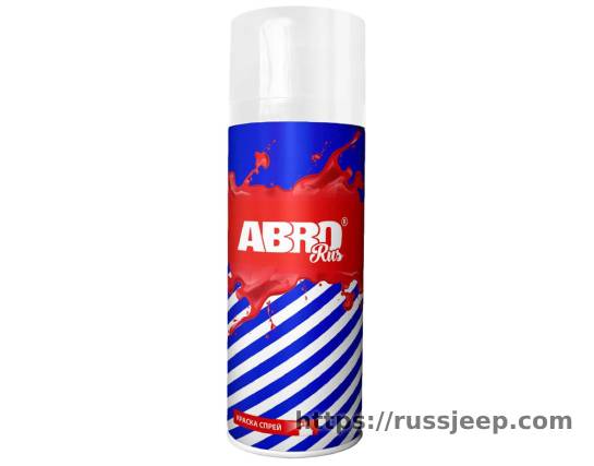 Краска-спрей ABRO Rus №1007 белая матовая, 473 мл, SPO-1007-R