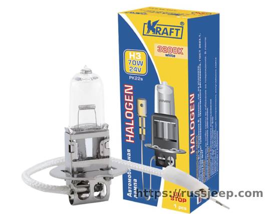 Лампа KRAFT 24V H3 70W Pk22s KT 700008