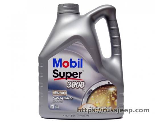 Масло Mobil Super 3000 X1, 5W-40, 4 л синтетика