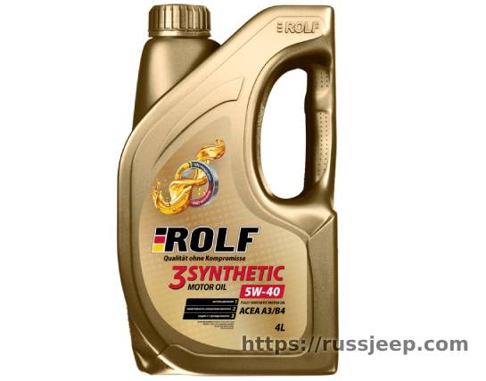 Масло Rolf 3-SYNTHETIC 5W-40 ACEA A3/B4, 4 л синтетика