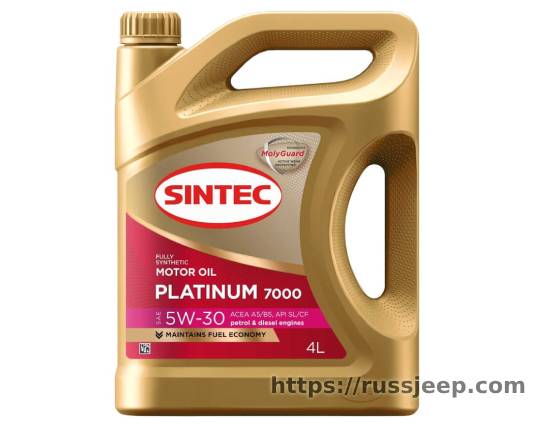 МАСЛО SINTEC PLATINUM 7000 SAE 5W-30 API SL/CF ACEA A5/B5 4л синтетика