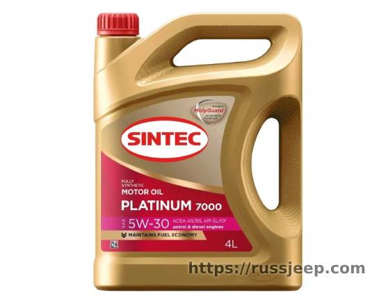 МАСЛО SINTEC PLATINUM 7000 SAE 5W-30 API SL/CF ACEA A5/B5 4л синтетика (артикул 600158/801989)