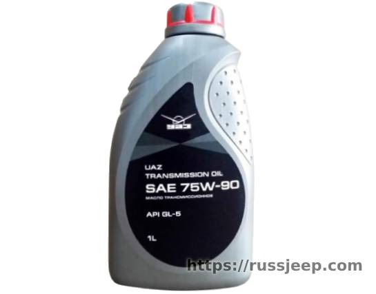 Масло UAZ MOTOR OIL SAE 75W90 API GL-5 1л полусинтетика