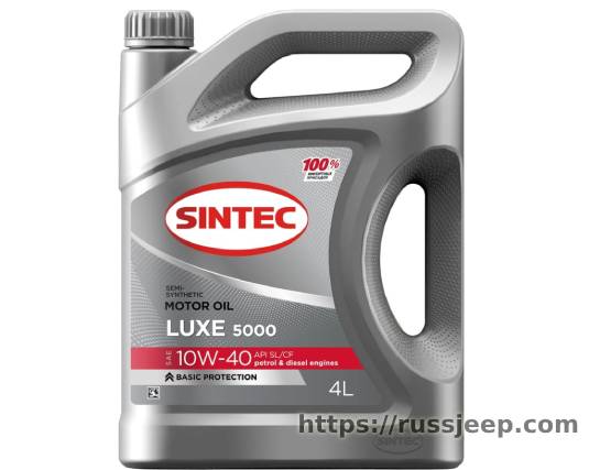 МАСЛО SINTEC LUXE 5000 SAE 10W-40 API SL/CF 4л полусинтетика