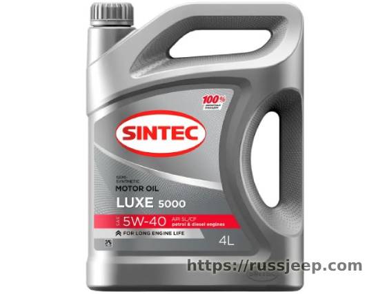 МАСЛО SINTEC LUXE 5000 SAE 5W-40 API SL/CF 4л синтетика