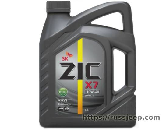 Масло ZIC X7 10W40 Diesel, 6л синтетика